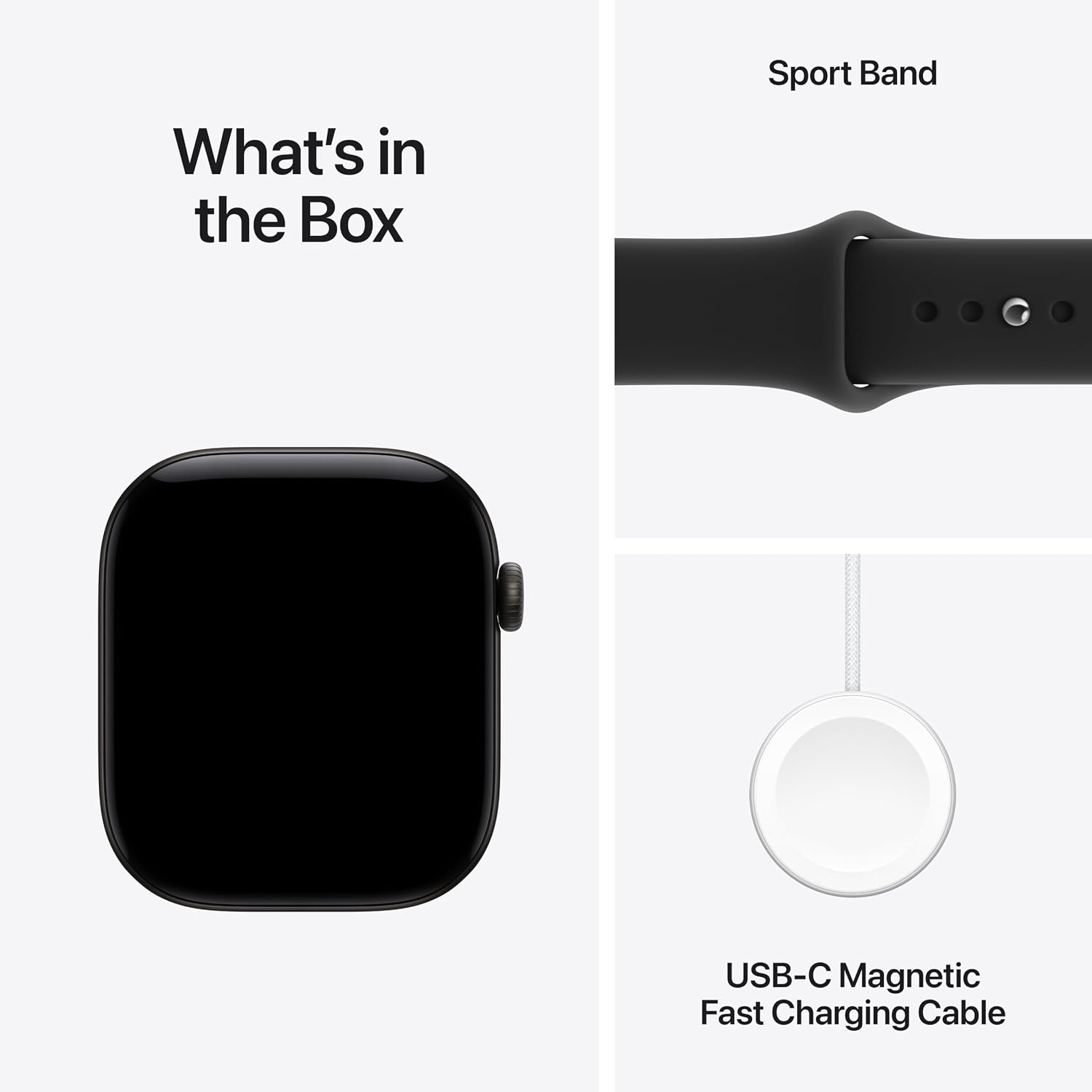 Apple Watch Series 12 GPS 46mm Smartwatch – Black Aluminium Case with Black Sport Band M/L